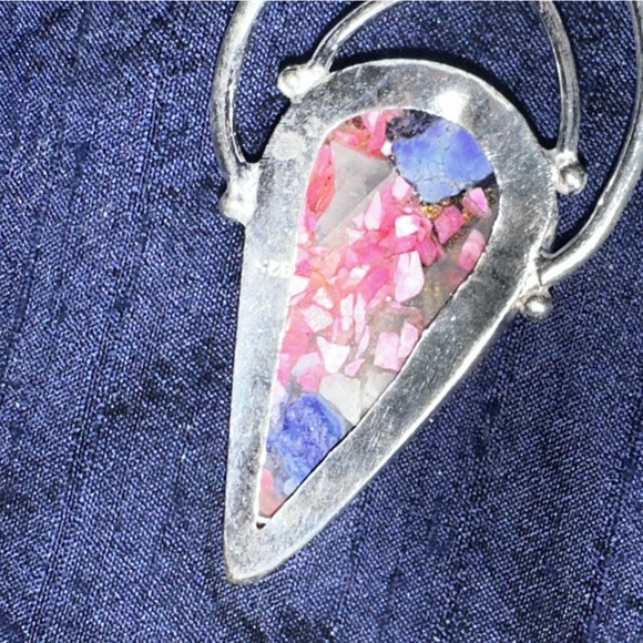 Oyster Turquoise + Lapis Lazuli multi-gem Necklace - Picture 10 of 16